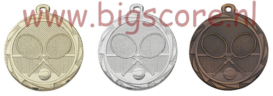 Tennis E3008 Medaille goud-zilver-brons Compleet LAATSTE OP=OP!!